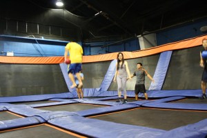 Like trampoline dodgeball! (seriously, I went...it's awesome)